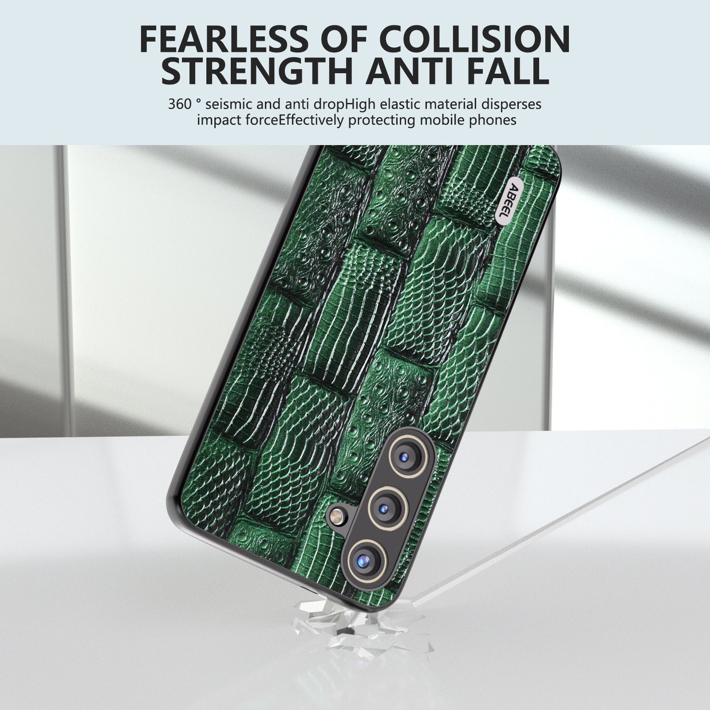 ABEEL For Samsung Galaxy S24+ Case Mahjong Texture Anti-Drop Protective Phone Cover - Green