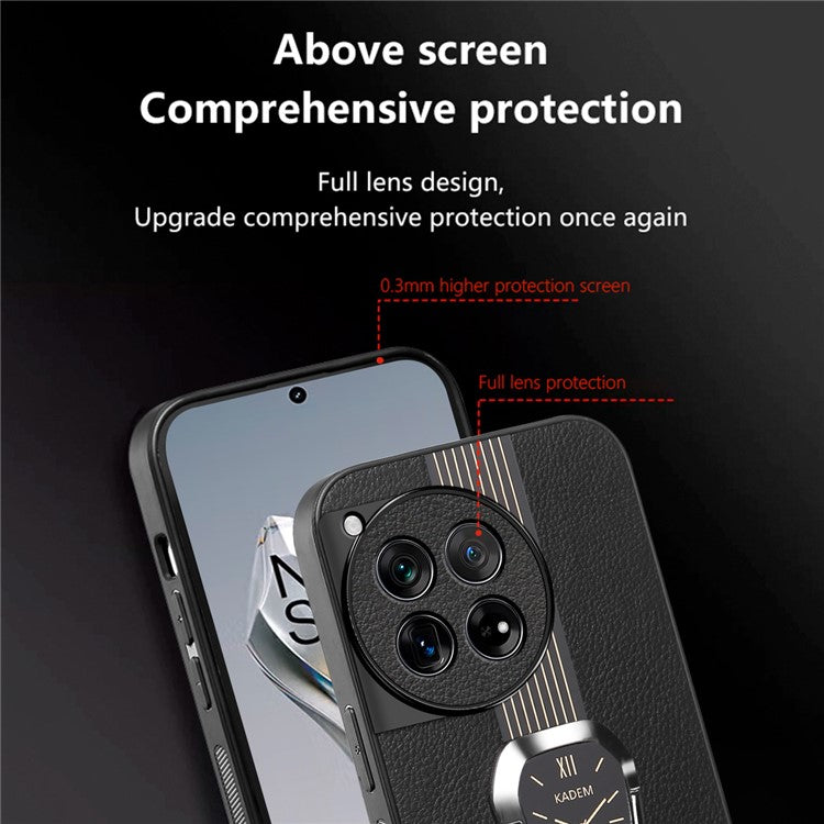 KADEM Kickstand Shell for OnePlus 12 5G , Cell Phone Cases Electroplating Back Cover - Green
