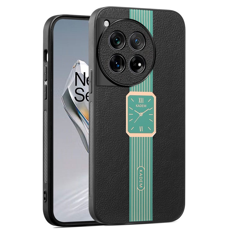 KADEM For OnePlus 12 5G Cover Anti-fall Acrylic+TPU+PU Cell Phone Case - Green