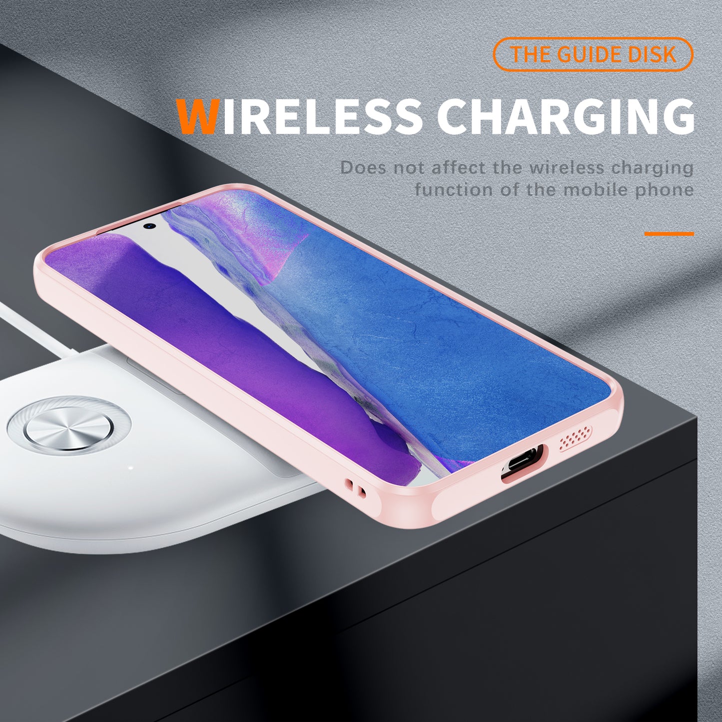 For Samsung Galaxy S24 TPU+Acrylic 2-in-1 Phone Case Metal Lens Frame Clear Cover - Apricot