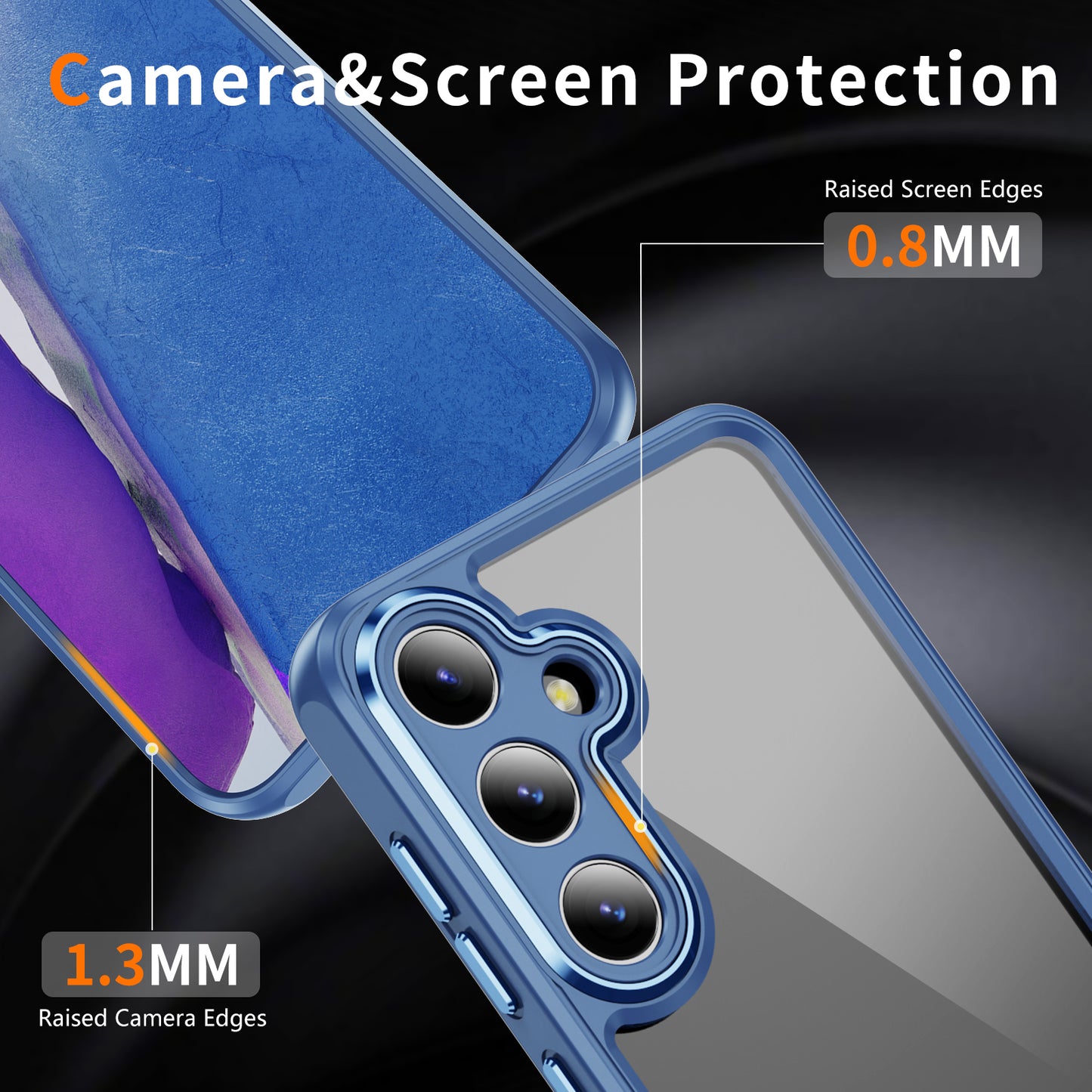 For Samsung Galaxy S24+ TPU+Acrylic Case Metal Lens Frame Ultra Transparent - Blue