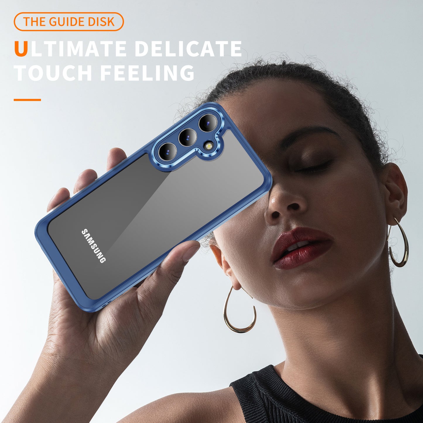 For Samsung Galaxy S24+ TPU+Acrylic Case Metal Lens Frame Ultra Transparent - Blue
