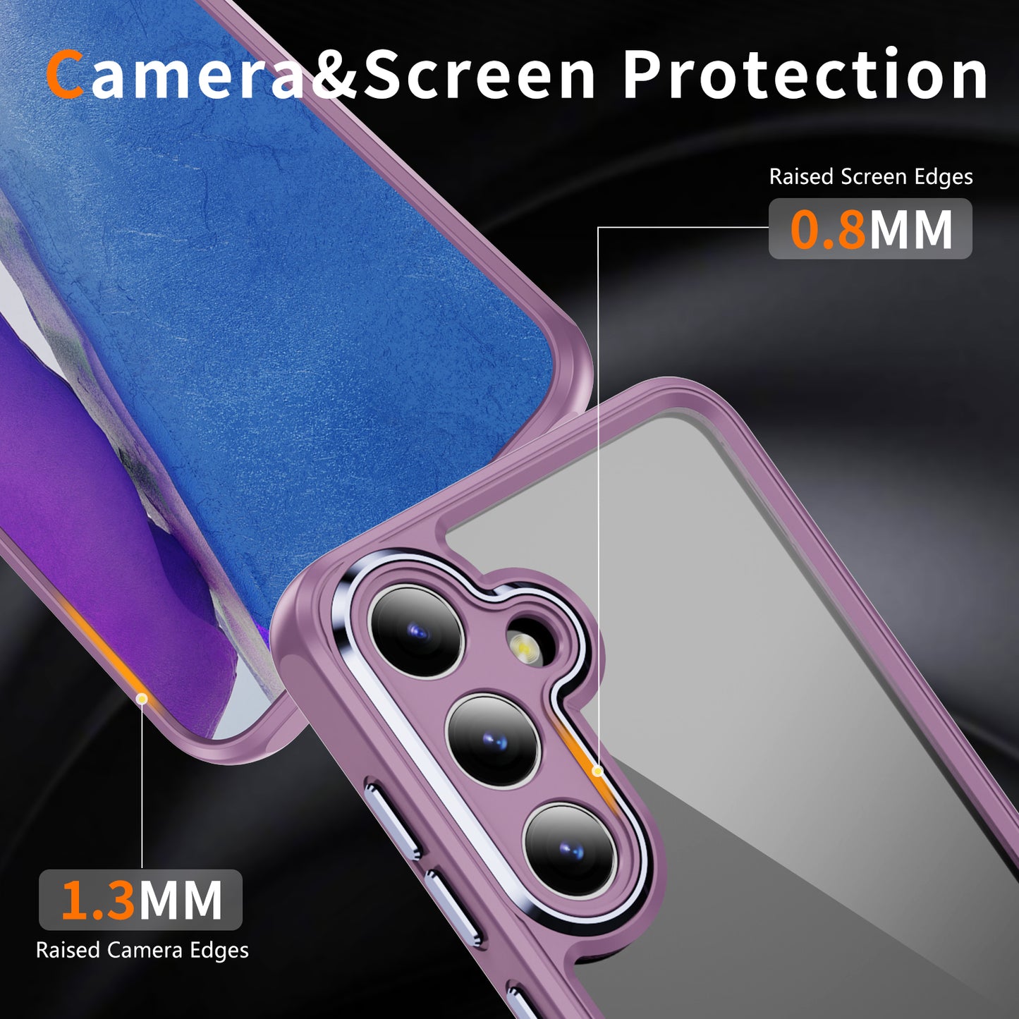 For Samsung Galaxy S24+ TPU+Acrylic Case Metal Lens Frame Ultra Transparent - Light Purple