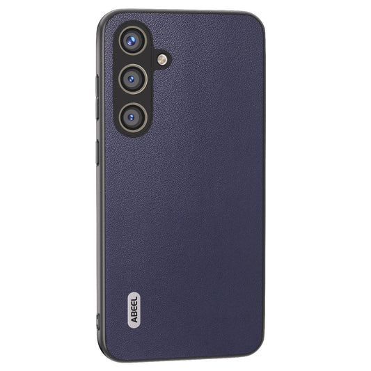 ABEEL For Samsung Galaxy S24 Case Slim-Fit PU Leather+PC Smooth-touch Protective Back Cover - Blue