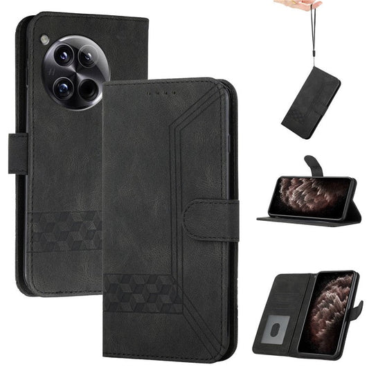 YX0010 Series for OnePlus 12 5G Leather Protective Case Flip Wallet Phone Cover - Black