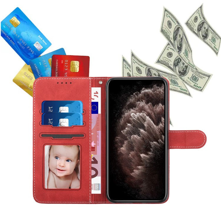YX0010 Series for OnePlus 12 5G Leather Protective Case Flip Wallet Phone Cover - Red