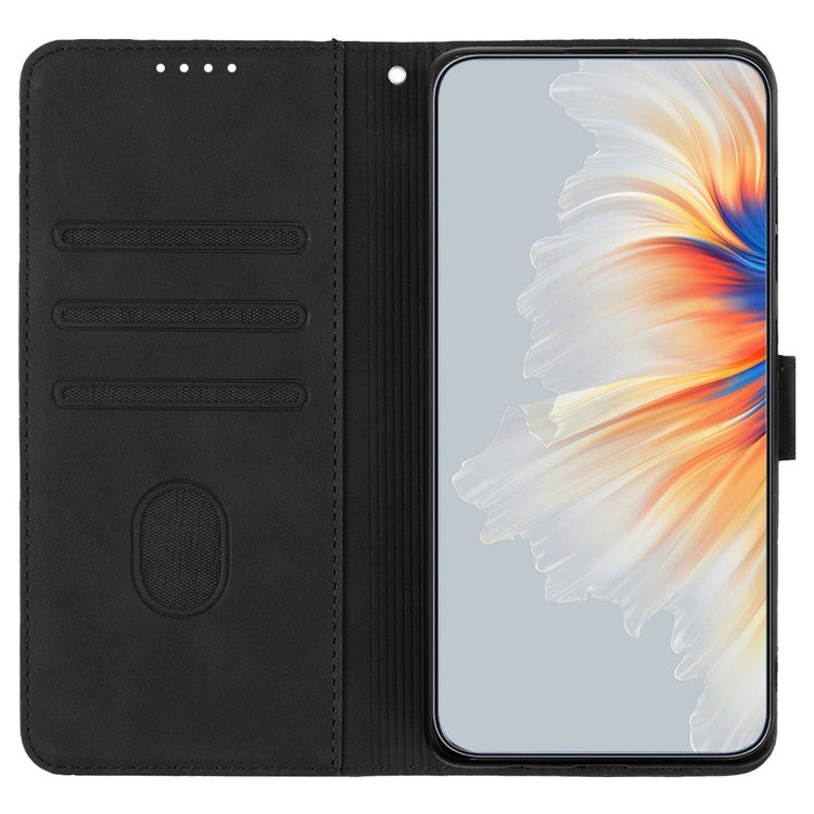 YX0030 For OnePlus 12 5G Leather Wallet Flip Cover Smile Pattern Phone Case Stand - Black