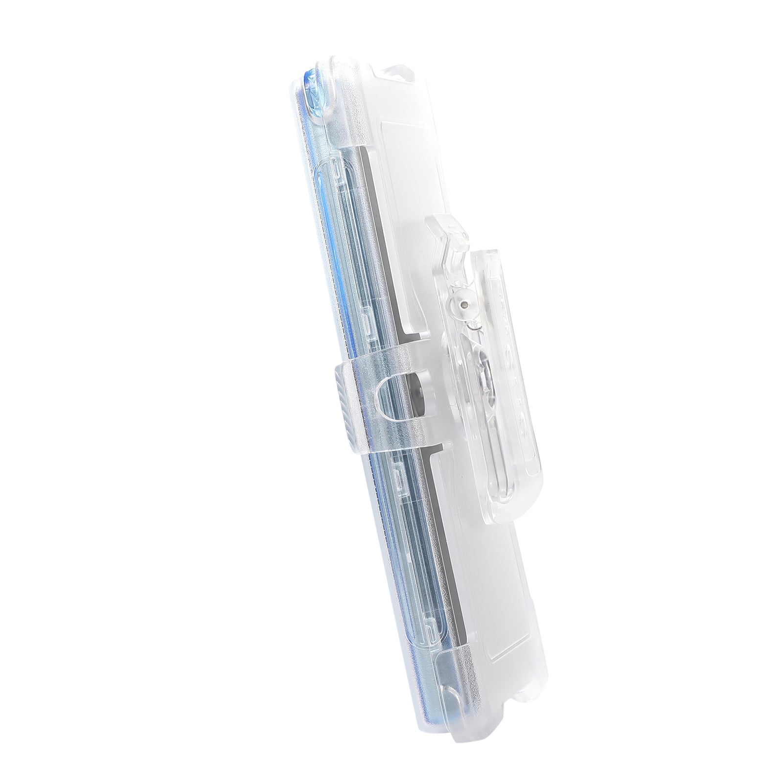 For Samsung Galaxy S24 Ultra Slide Belt Holster Case Kickstand Matte PC+TPU Mobile Phone Cover - Sky Blue