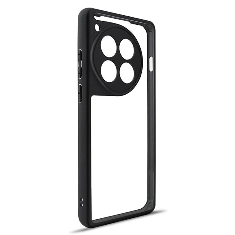 For OnePlus 12 5G Clear Case TPU Frame PC Back Mobile Phone Cover