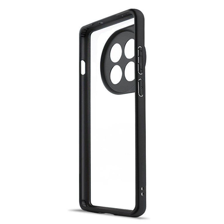 For OnePlus 12 5G Clear Case TPU Frame PC Back Mobile Phone Cover