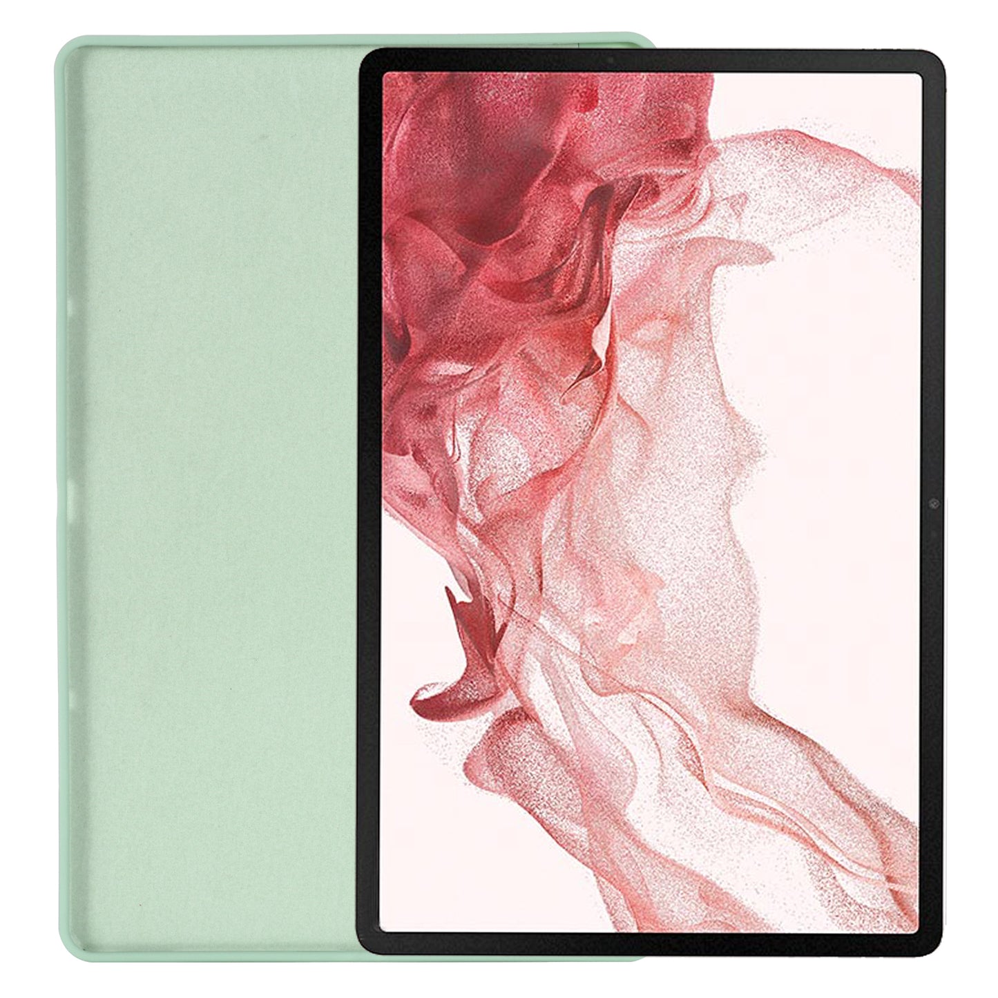 For Samsung Galaxy Tab S9 FE+ Liquid Silicone Case Soft Touch Tablet Cover - Green