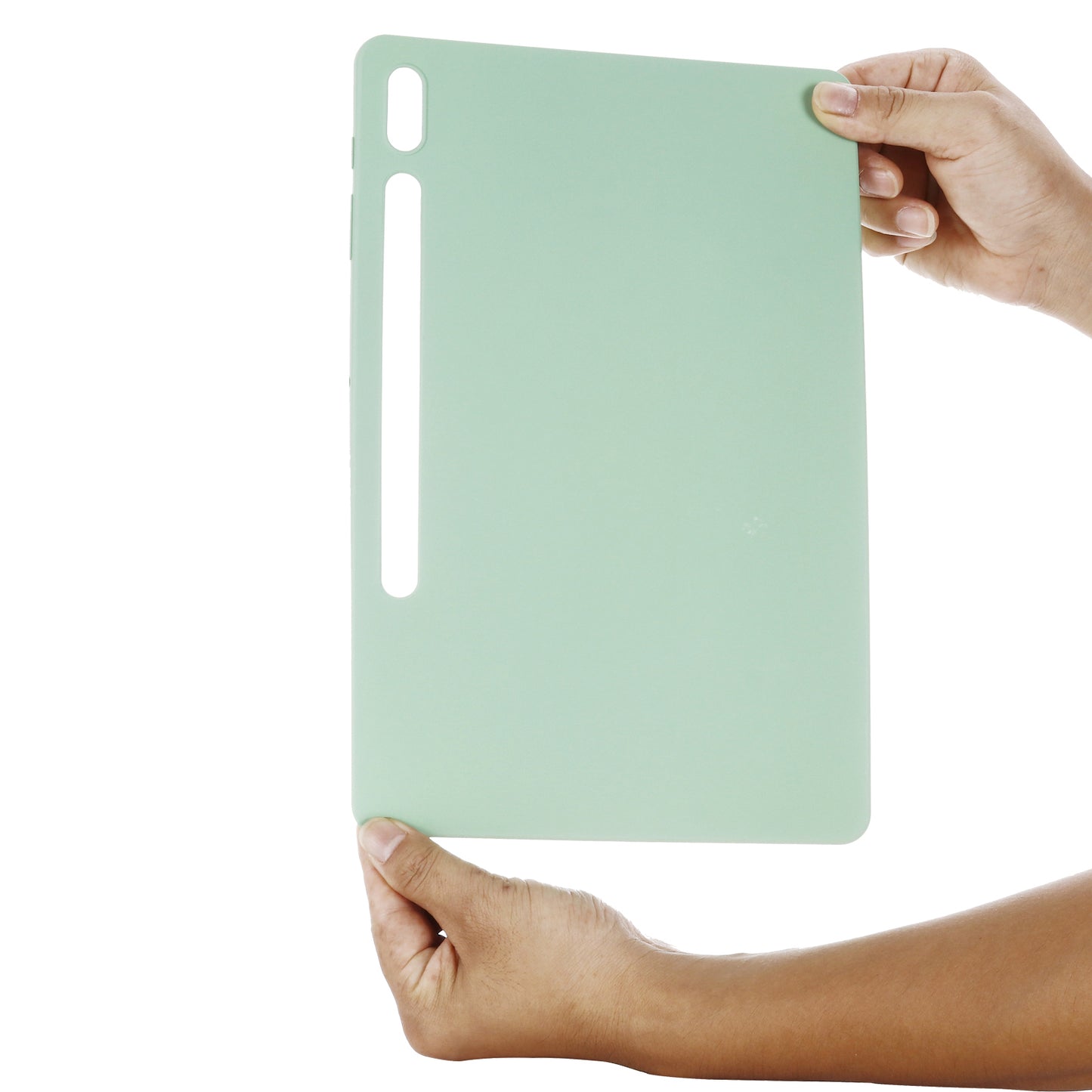 For Samsung Galaxy Tab S9 FE+ Liquid Silicone Case Soft Touch Tablet Cover - Green