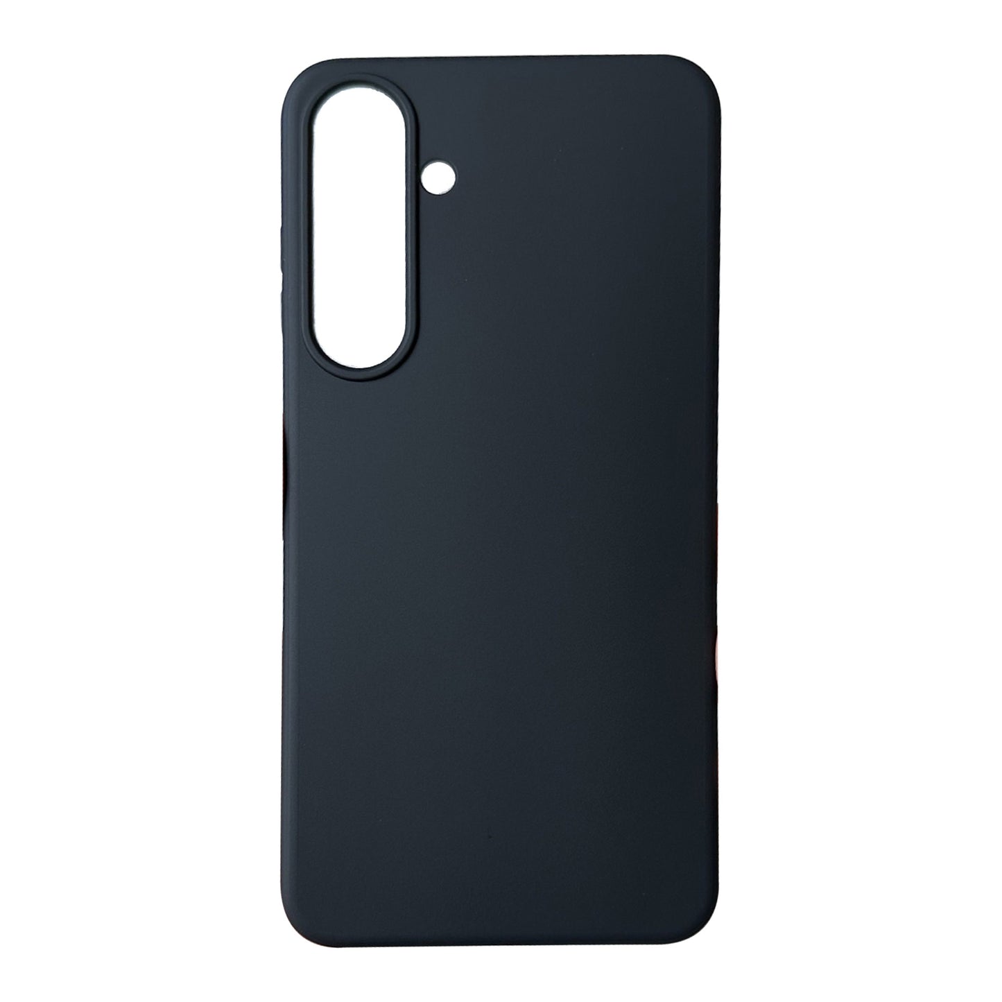 For Samsung Galaxy S24+ Cell Phone Case Matte Anti-fingerprint Anti-drop Cover (Big Rear Lens Hole) - Black