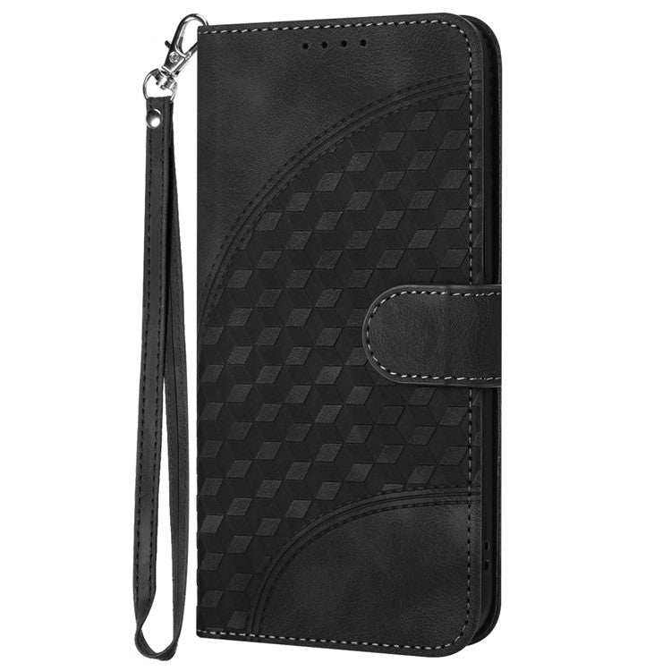 YX0060 For Oppo A57 (2022) 5G / A57 4G / A77 5G Phone Case Wallet Leather Phone Cover - Black