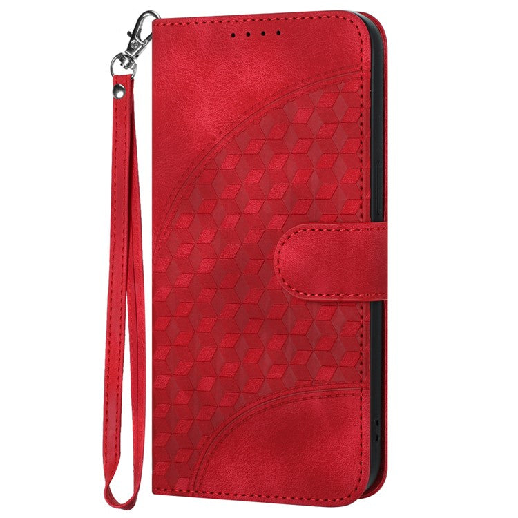 YX0060 For Oppo A57 (2022) 5G / A57 4G / A77 5G Phone Case Wallet Leather Phone Cover - Red
