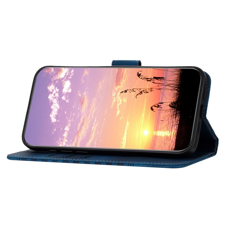 YX0060 For Oppo A57 (2022) 5G / A57 4G / A77 5G Phone Case Wallet Leather Phone Cover - Sapphire