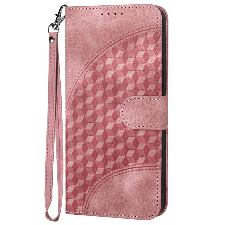 YX0060 For Oppo A57 (2022) 5G / A57 4G / A77 5G Phone Case Wallet Leather Phone Cover - Pink