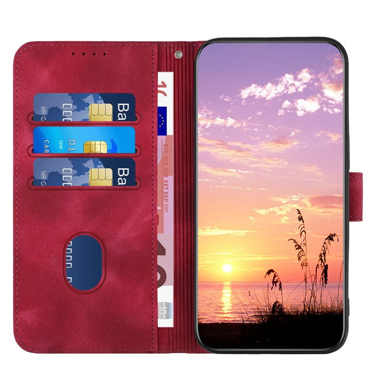 YX0060 For Oppo A57 (2022) 5G / A57 4G / A77 5G Phone Case Wallet Leather Phone Cover - Rose