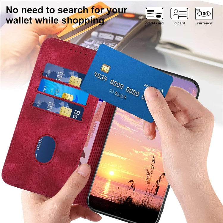 YX0060 For Oppo A57 (2022) 5G / A57 4G / A77 5G Phone Case Wallet Leather Phone Cover - Rose