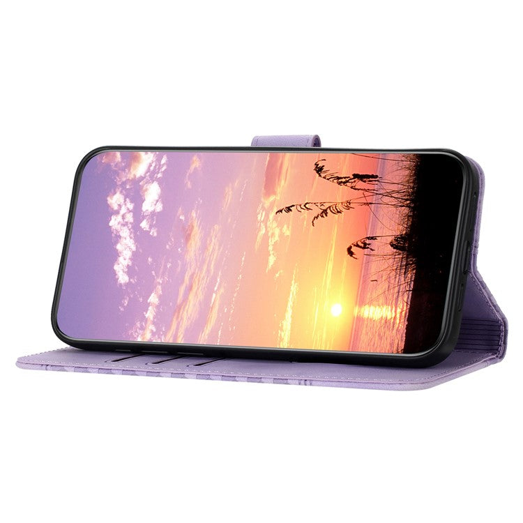 YX0060 For Oppo A57 (2022) 5G / A57 4G / A77 5G Phone Case Wallet Leather Phone Cover - Purple