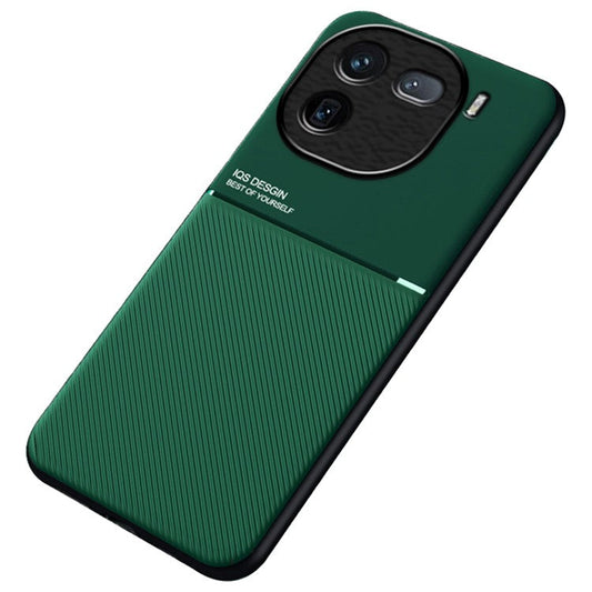 For vivo iQOO 12 Pro 5G Case Works with Magnetic Car Mount Phone Back Shell - Green