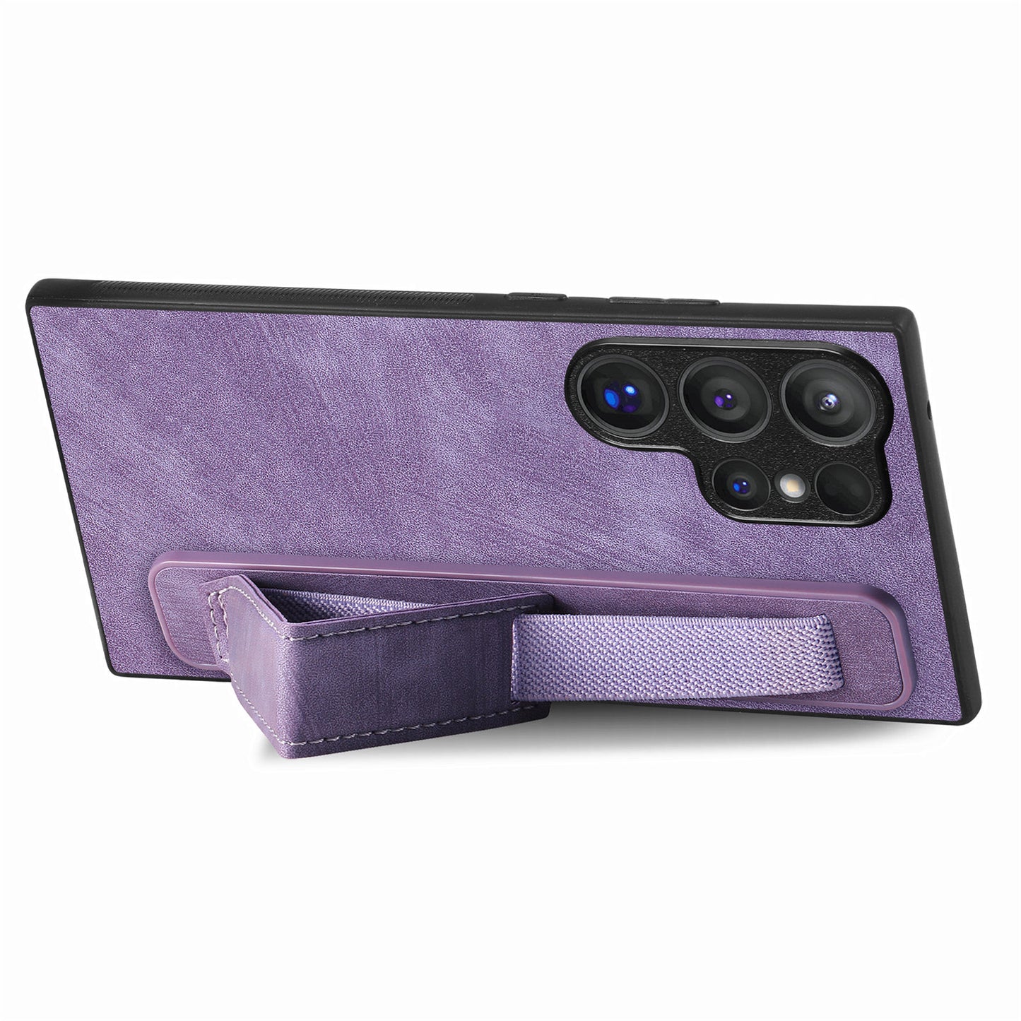 D11 For Samsung Galaxy S24 Ultra Case Vintage PU Leather+TPU Phone Guard Cover - Purple