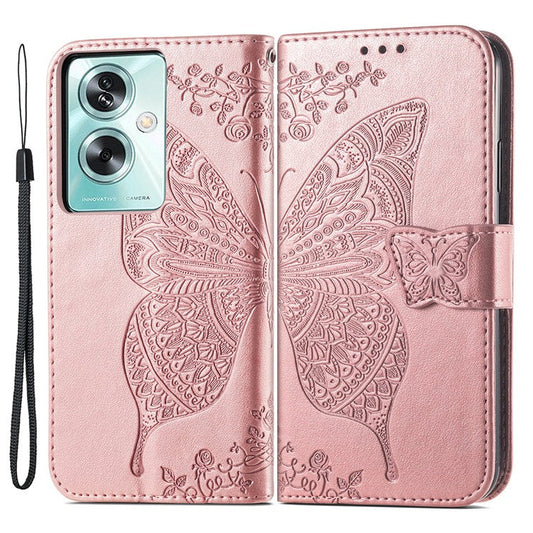 Phone Stand Case for Oppo A79 5G / A2 5G PU Leather Phone Cover - Rose Gold