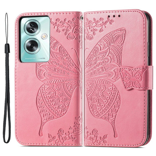 Phone Stand Case for Oppo A79 5G / A2 5G PU Leather Phone Cover - Pink