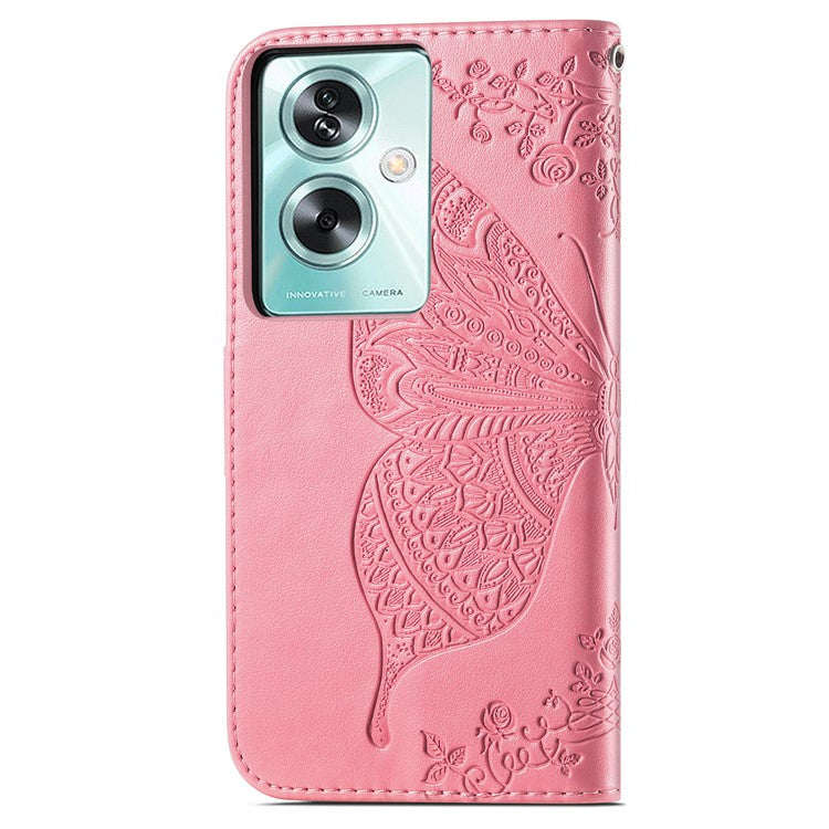 Phone Stand Case for Oppo A79 5G / A2 5G PU Leather Phone Cover - Pink