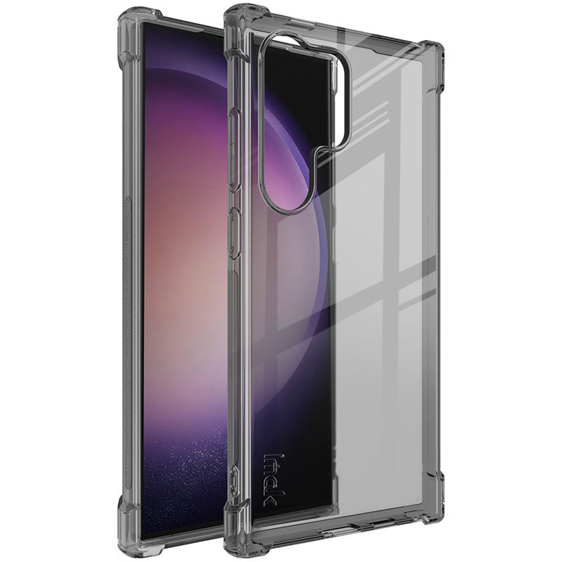 IMAK Clear TPU Cover for Samsung Galaxy S24 Ultra Case TPU Phone Shell - Transparent Black