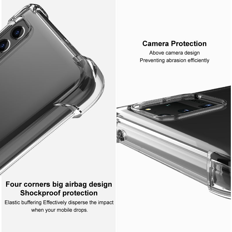 IMAK Clear TPU Cover for Samsung Galaxy S24 Ultra Case TPU Phone Shell - Transparent Black