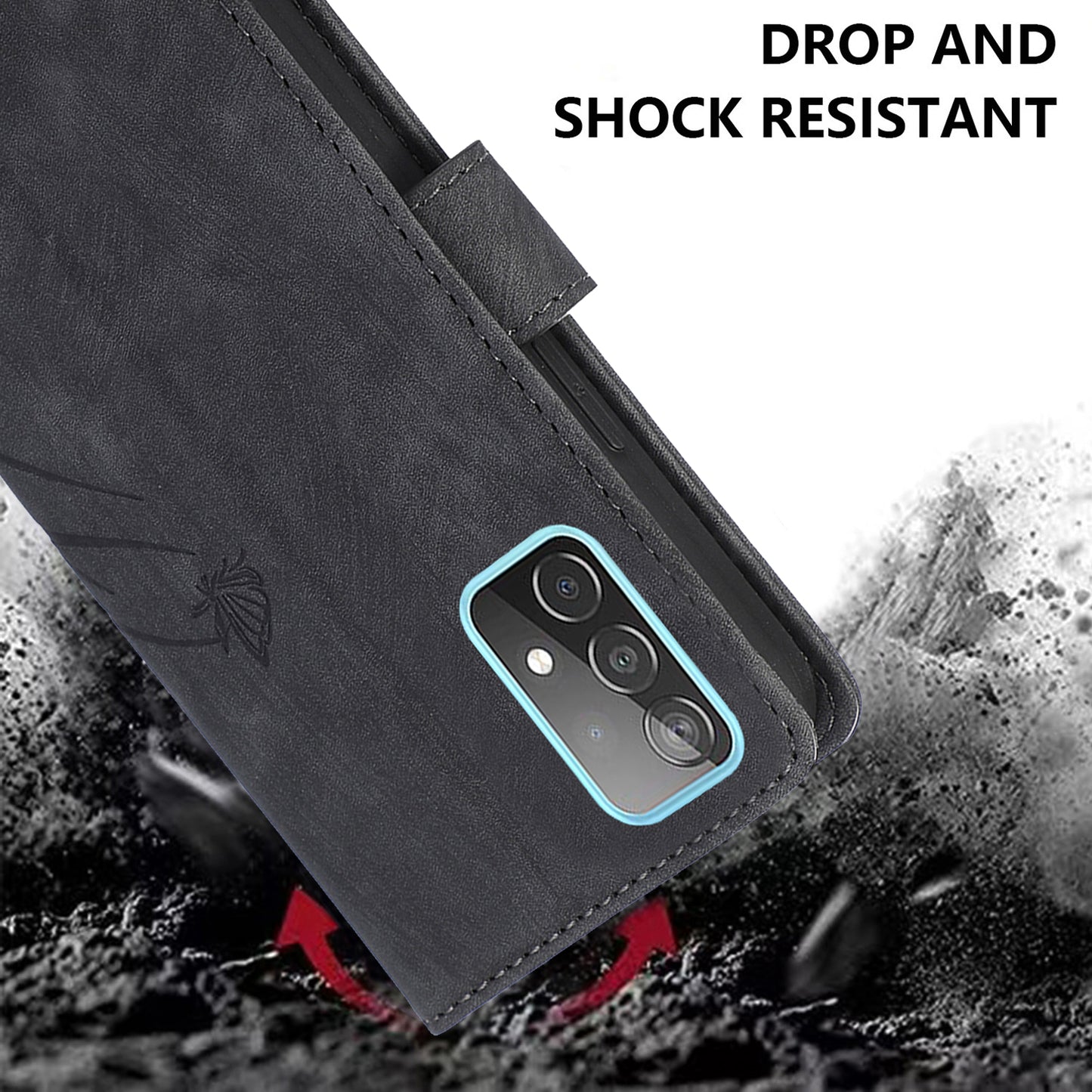 For Samsung Galaxy S24 Ultra Case Leather Phone Cover with Wallet Stand - Black