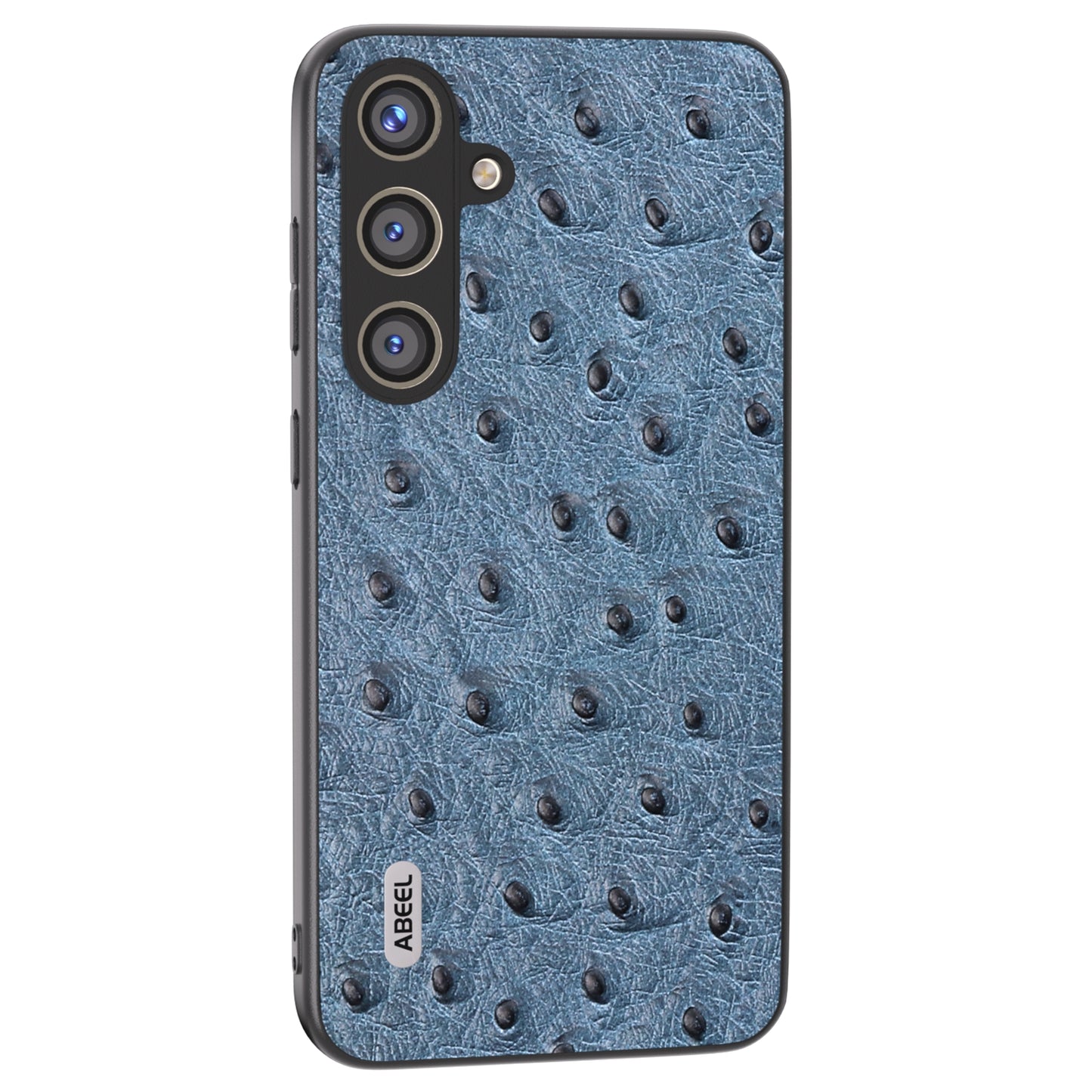 ABEEL For Samsung Galaxy S24 Ostrich Texture Case Camera Protection Phone Cover - Blue