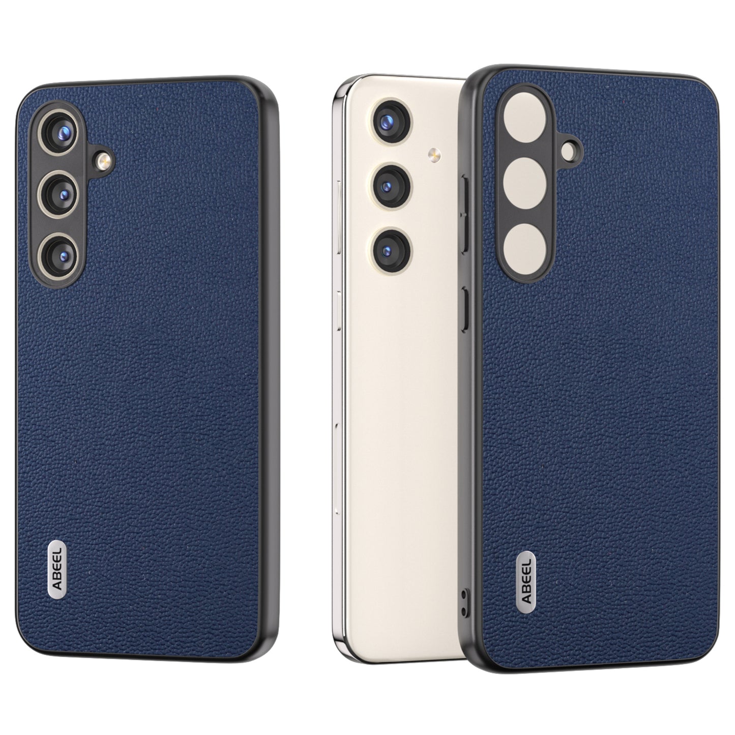 ABEEL For Samsung Galaxy S24 Back Protective Case Litchi Texture Phone Cover - Blue