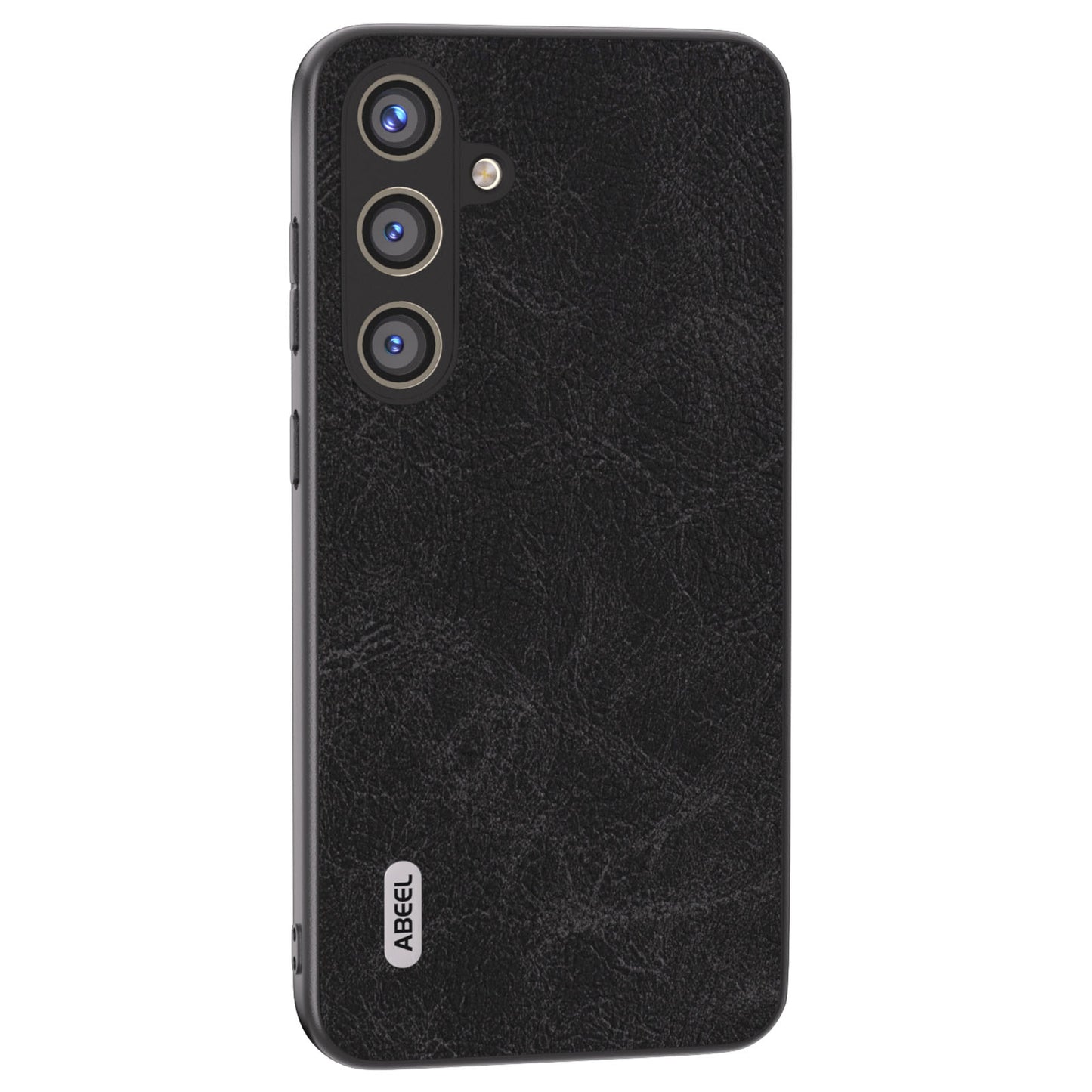 ABEEL For Samsung Galaxy S24 Litchi Texture Phone Case PU Leather+PC+TPU Anti-Scratch Cover - Black