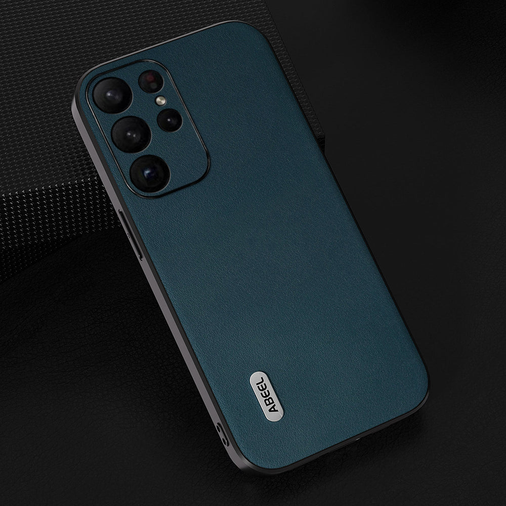 ABEEL For Samsung Galaxy S24 Ultra Drop Protection Case Nappa Texture Phone Cover - Green