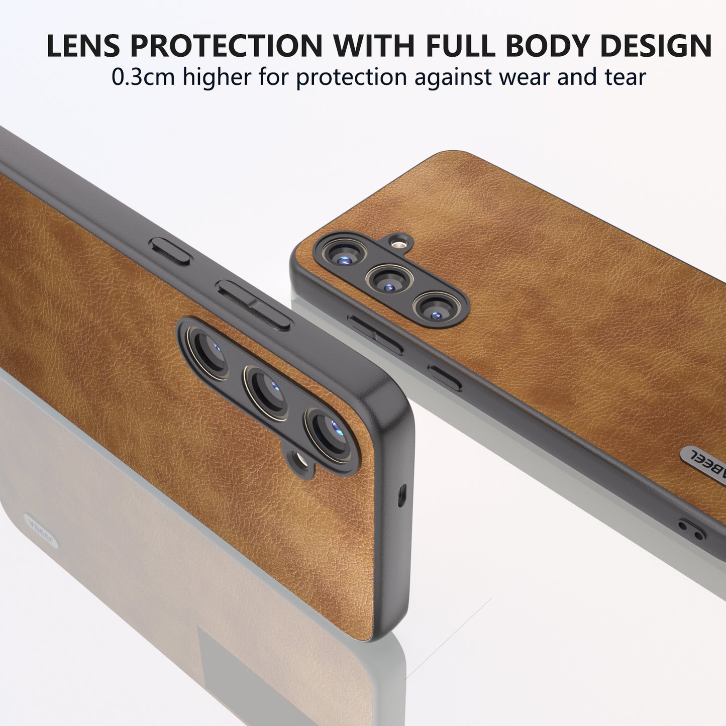 ABEEL For Samsung Galaxy S24 Retro Litchi Texture Cover PU Leather Camera Protection Phone Case - Brown