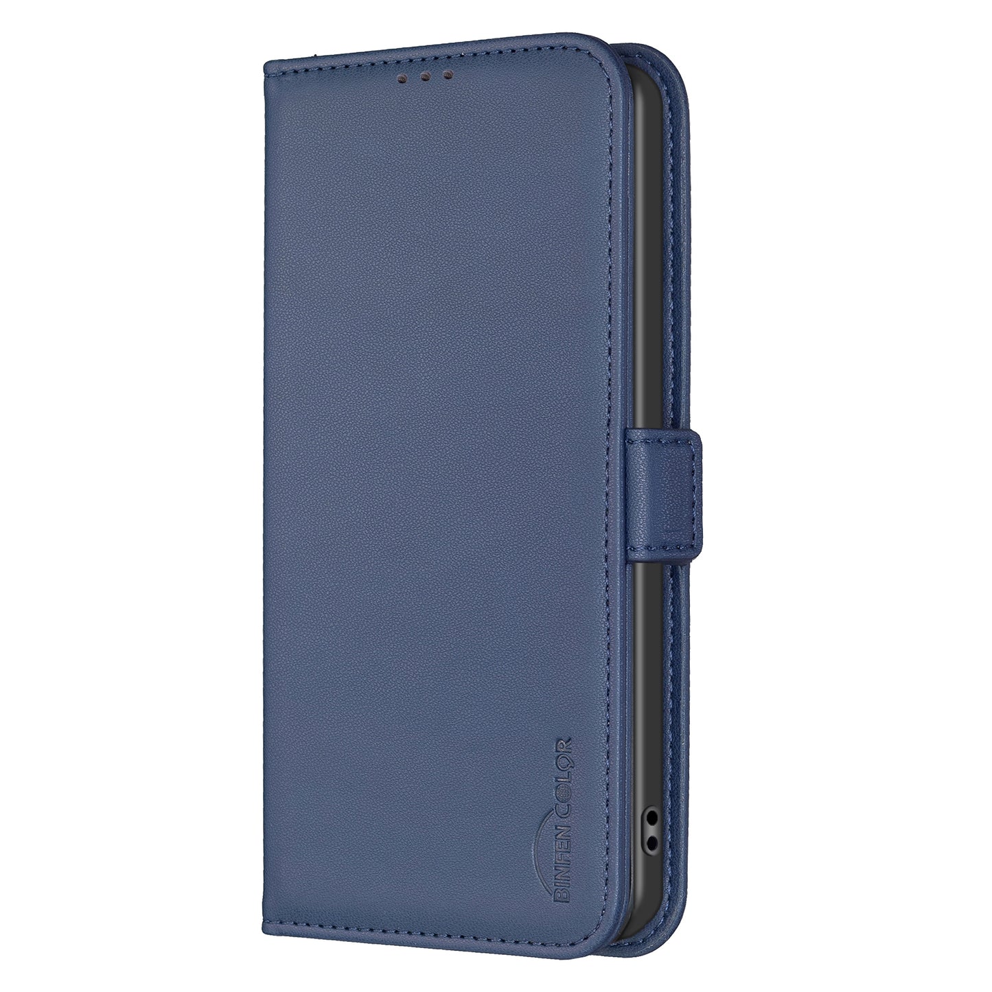 BINFEN COLOR BF31 For Samsung Galaxy S24+ Case PU Leather+TPU Stand Cover with Magnetic Clasp - Blue