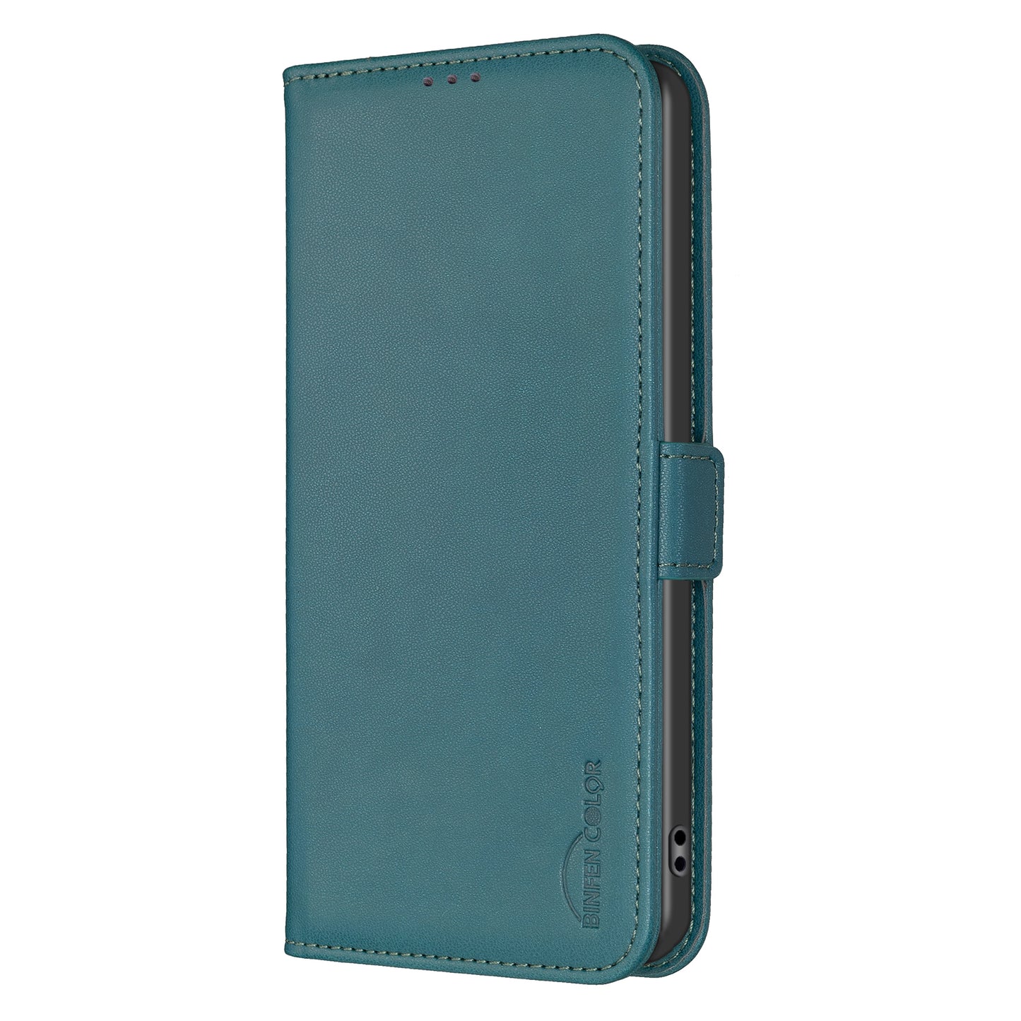 BINFEN COLOR BF31 For Samsung Galaxy S24 Ultra Case PU Leather Wallet Card Holder Protective Cover - Green