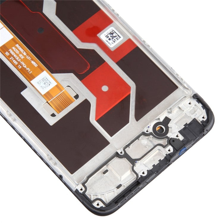 For Oppo A76 Grade B LCD Screen and Digitizer Assembly + Frame Replacement Part (without Logo)