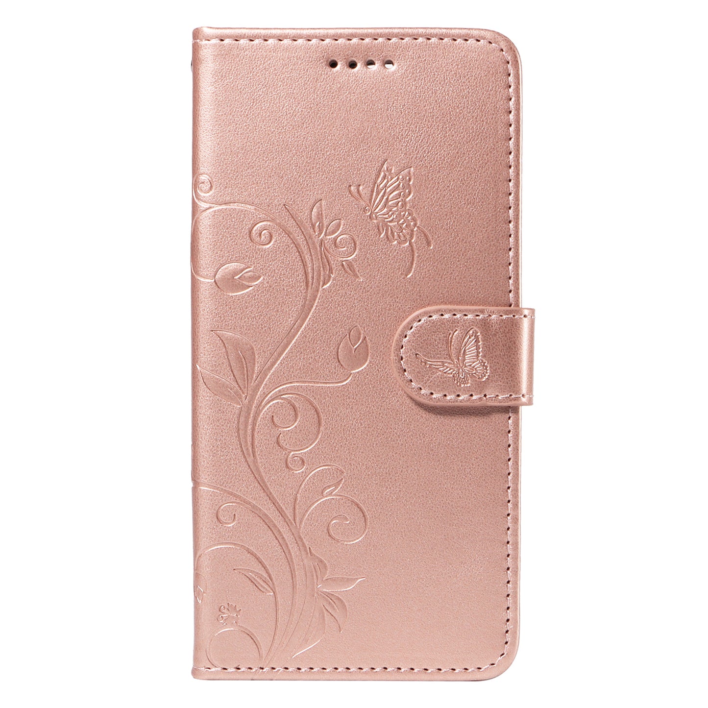 For Samsung Galaxy S24 Ultra Flower Blossom Leather Cover Full Protection Phone Case - Rose Gold