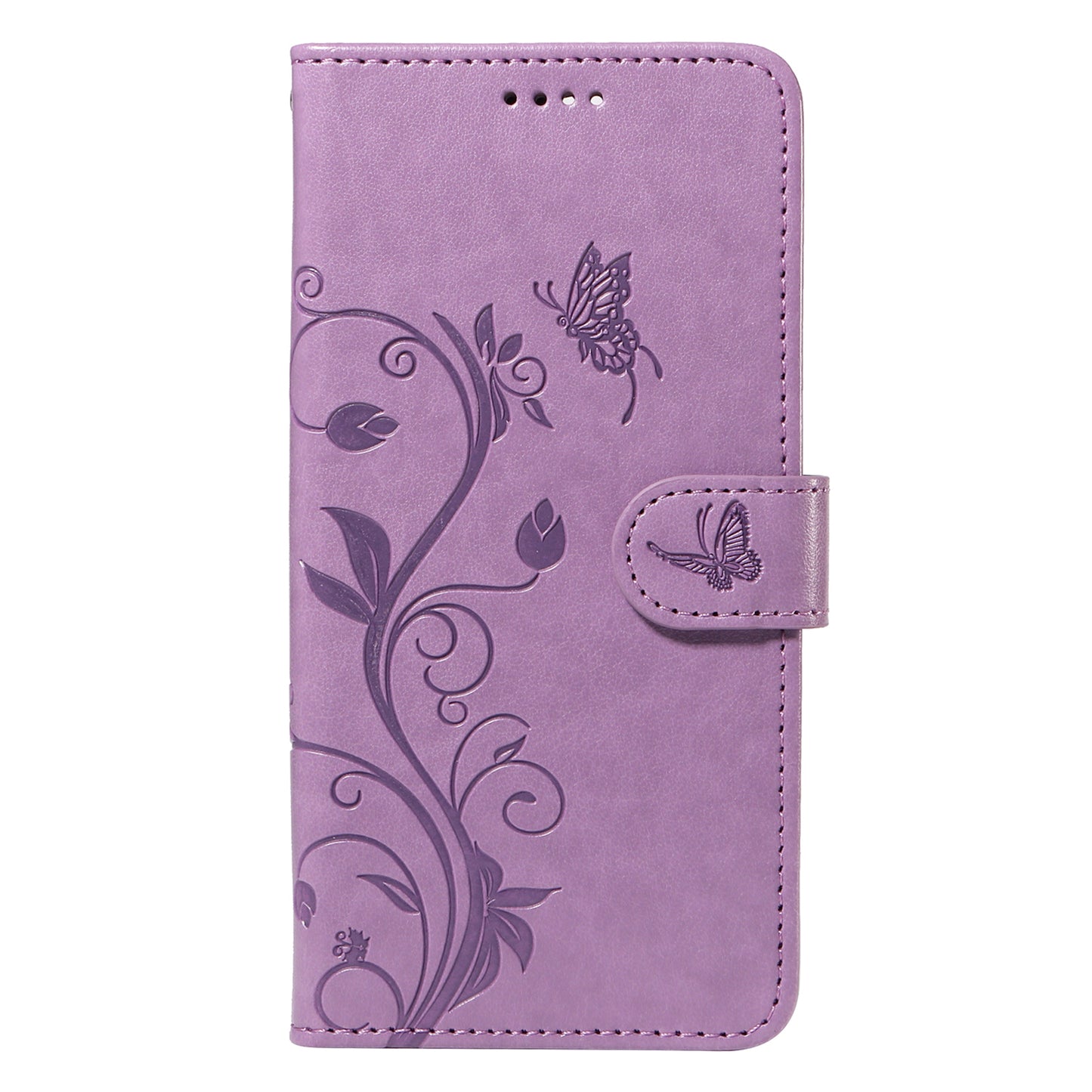 For Samsung Galaxy S24 Ultra Flower Blossom Leather Cover Full Protection Phone Case - Purple