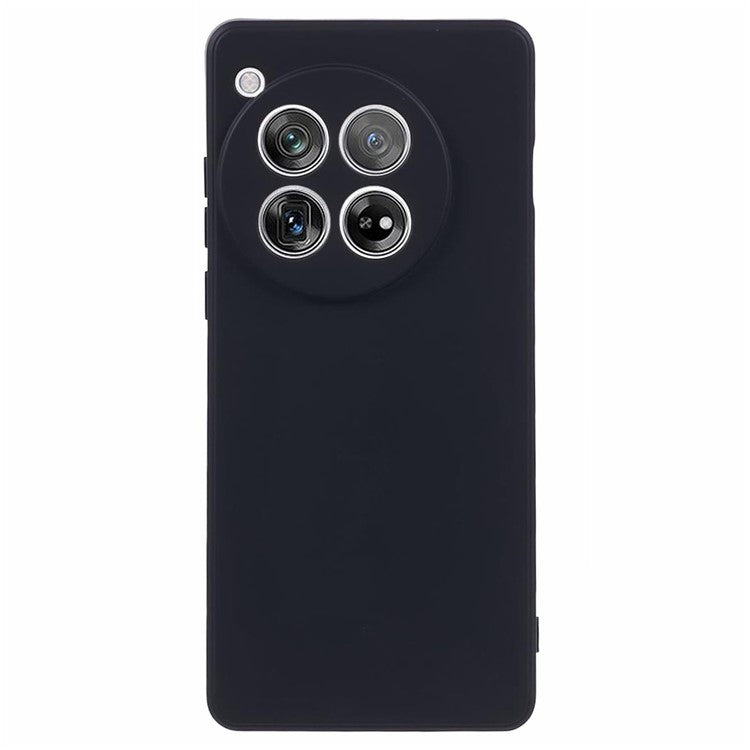 For OnePlus 12 5G Case Anti-Scratch Soft Fiber Lining TPU Phone Cover - Black
