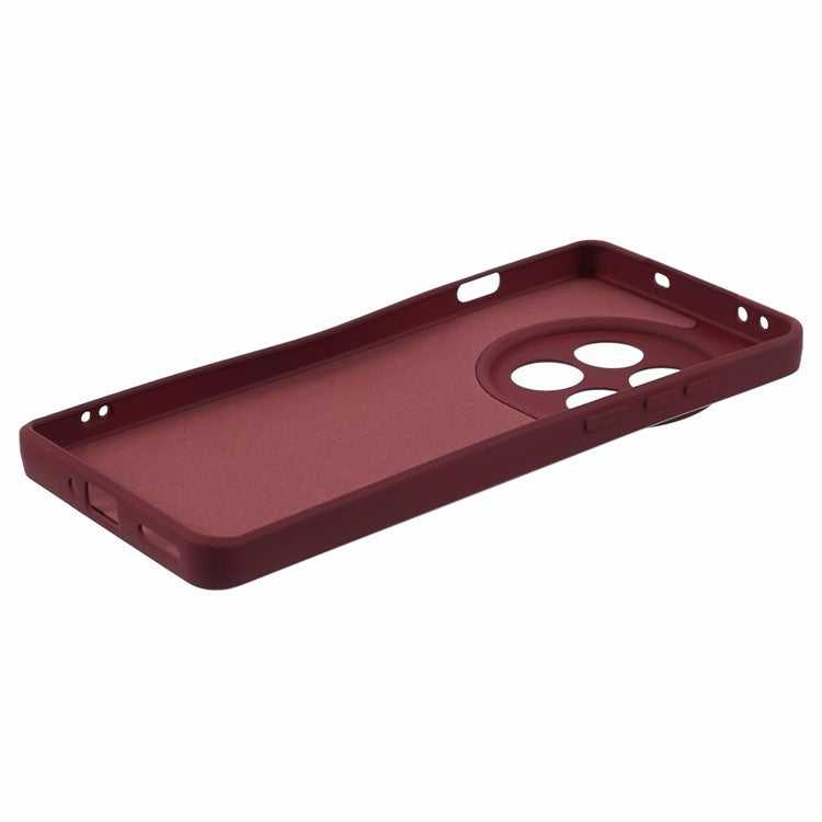 For OnePlus 12 5G Case Anti-Scratch Soft Fiber Lining TPU Phone Cover - Wine Red