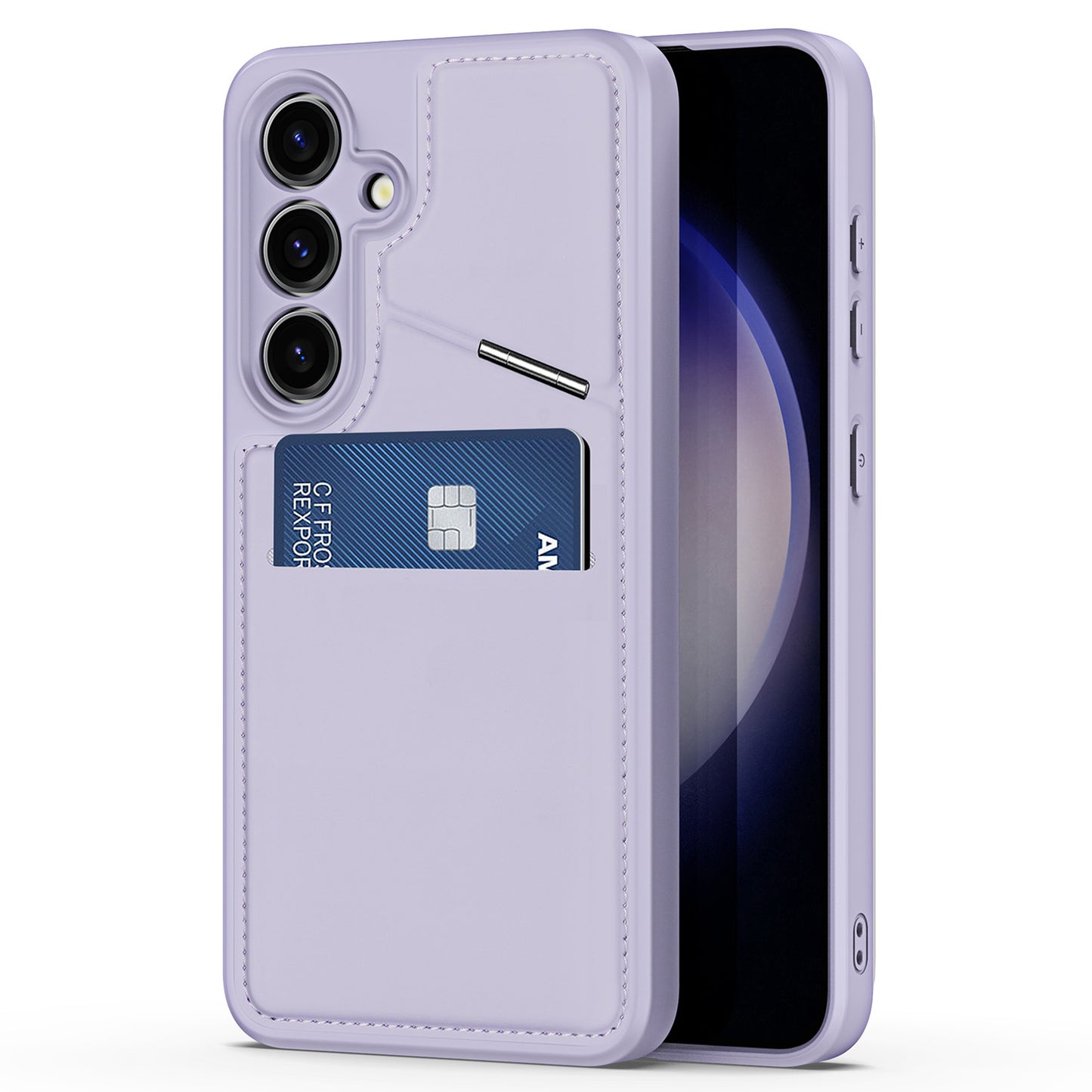 DUX DUCIS Rafi II Series for Samsung Galaxy S24+ Magnetic Case PU Leather Kickstand Phone Cover - Purple