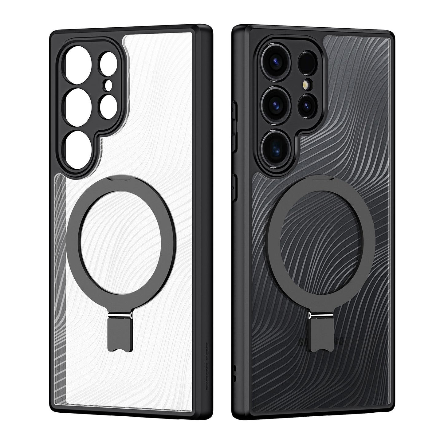 DUX DUCIS Aimo Series for Samsung Galaxy S24 Ultra Magnetic Phone Case Protective Cover Kickstand (REACH Certification) - Black