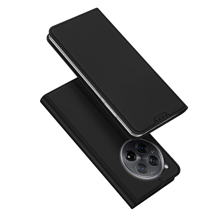 DUX DUCIS Skin Pro Series For OnePlus 12 5G Phone Case Stand Card Holder Leather Flip Cover - Black