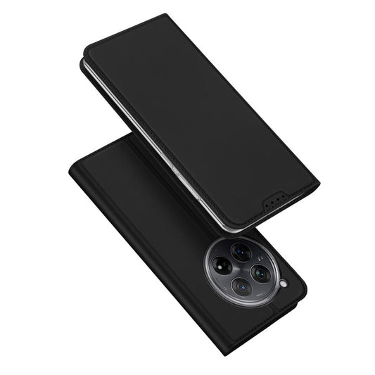 DUX DUCIS Skin Pro Series For OnePlus 12 5G Phone Case Stand Card Holder Leather Flip Cover - Black