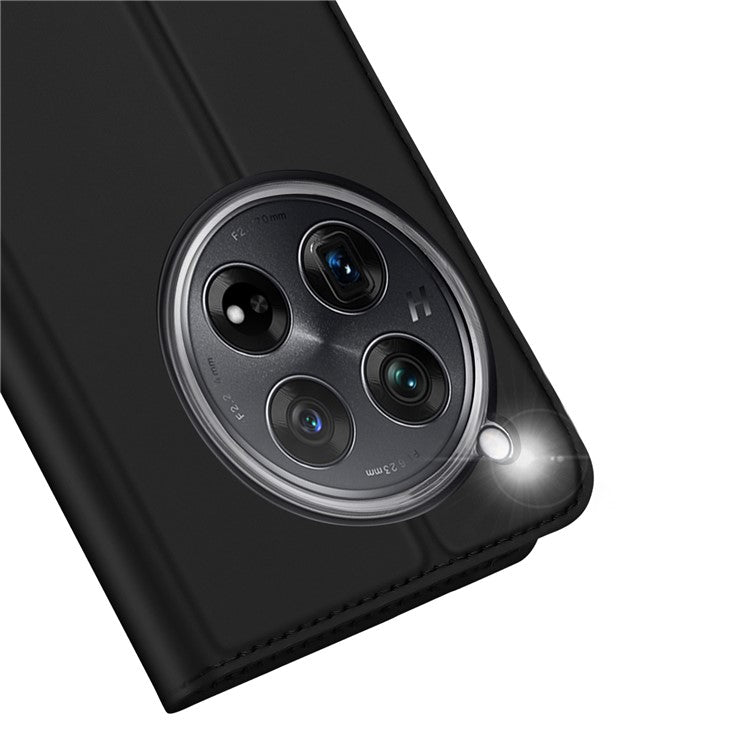 DUX DUCIS Skin Pro Series For OnePlus 12 5G Phone Case Stand Card Holder Leather Flip Cover - Black