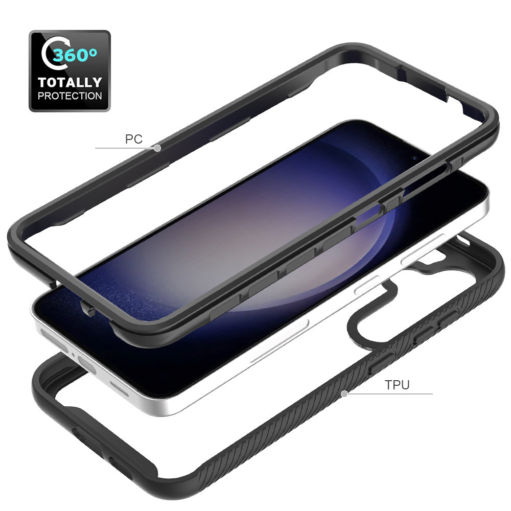 For Samsung Galaxy S24 Case PC+TPU Shock Absorbing Mobile Phone Back Shell - Baby Blue